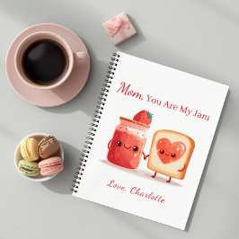 Cuaderno Personalized Cute Strawberry Jam Mothers Day Gift