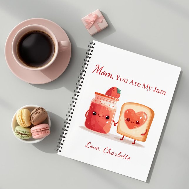 Cuaderno Personalized Cute Strawberry Jam Mothers Day Gift (Subido por el creador)