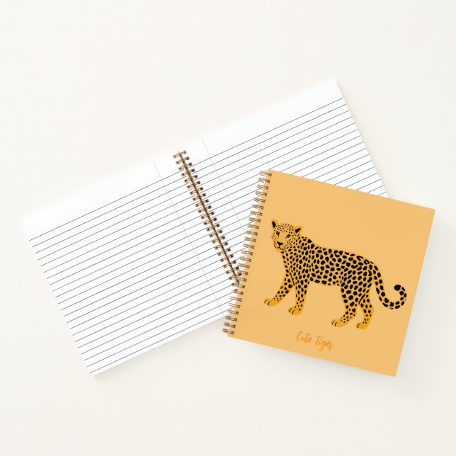 Cuaderno Personalized Cute Tiger Notebook - Yellow (Interior)