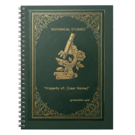 Cuaderno Personalized Dark Academia Microscope & Rose