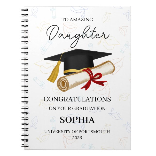 Cuaderno Personalized Daughter Graduation Keepsake  (Frente)