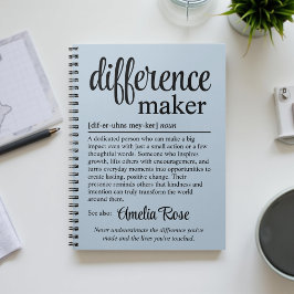 Cuaderno Personalized Difference Maker Definition Thank You