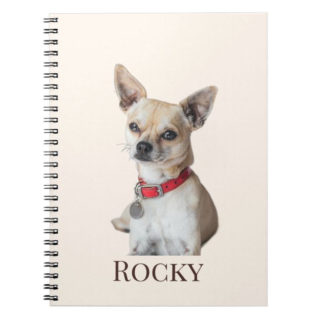 Cuaderno Personalized Dog Photo | Custom Pet Name  (Frente)