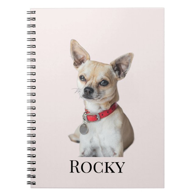 Cuaderno Personalized Dog Photo | Custom Pet Name  (Frente)