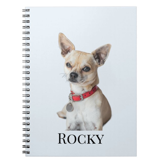 Cuaderno Personalized Dog Photo | Custom Pet Name  (Frente)