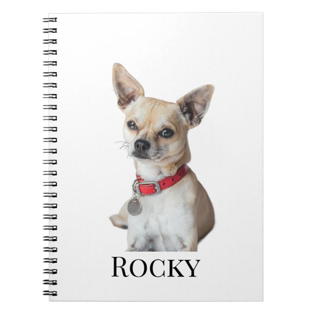 Cuaderno Personalized Dog Photo | Custom Pet Name  (Frente)