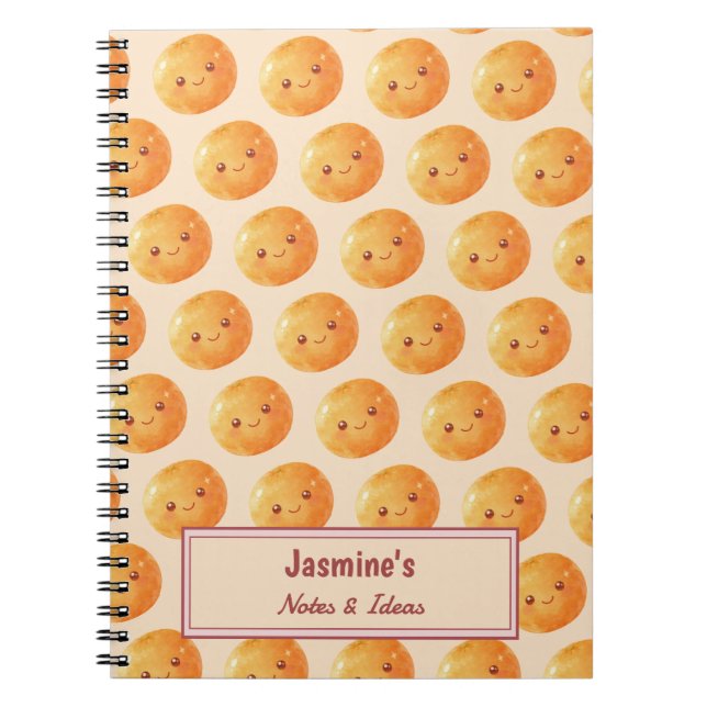 Cuaderno Personalized Dreams Come True Lucky Orange Pattern (Frente)