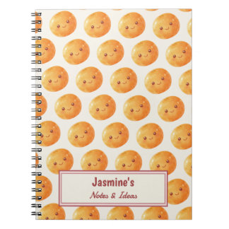 Cuaderno Personalized Dreams Come True Lucky Orange Pattern