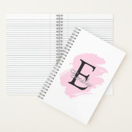 Cuaderno Personalized Dusty Rose Monogram Spiral Notebook