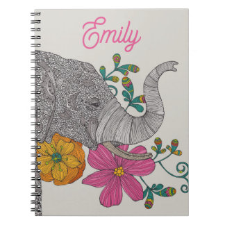 Cuaderno Personalized Elephant Name Notebook