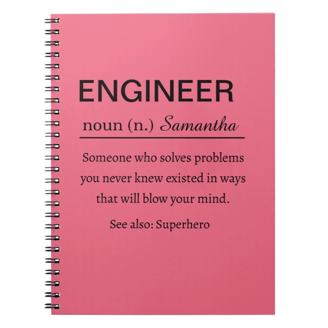 Cuaderno Personalized Engineer Definition (Frente)