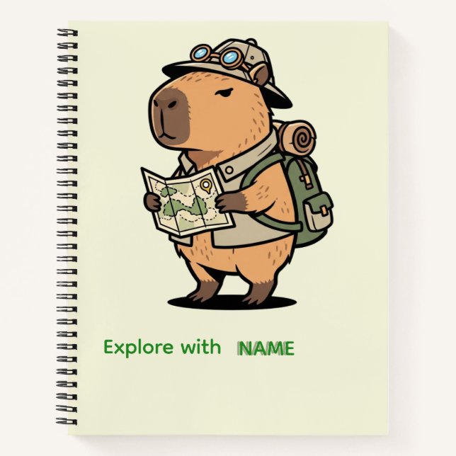 Cuaderno Personalized Explorer Capybara Notebook (Anverso)