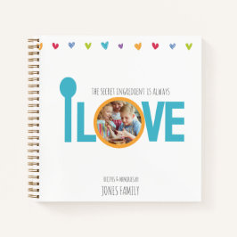 Cuaderno Personalized Family Recipe LOVE Notebook