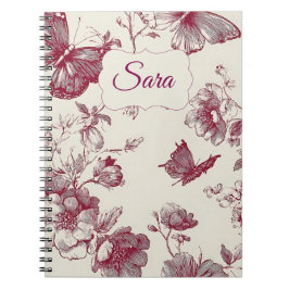 Cuaderno Personalized Floral Notebook – Custom Name
