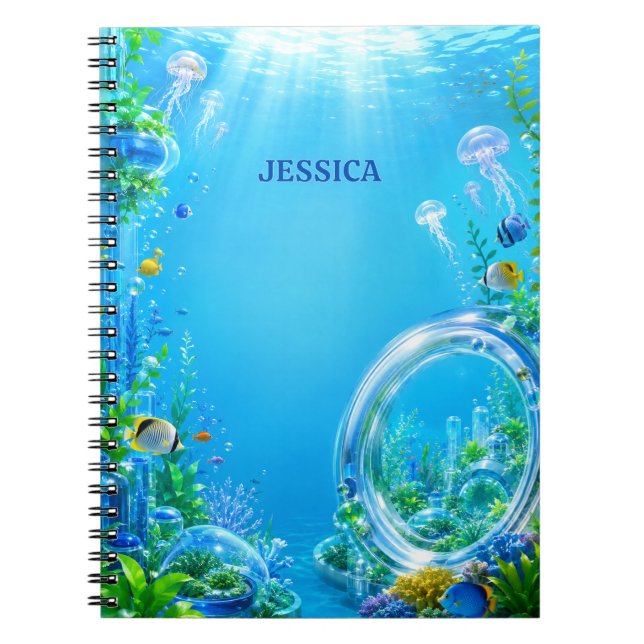 Cuaderno Personalized Frutiger Aero Name Notebook (Frente)