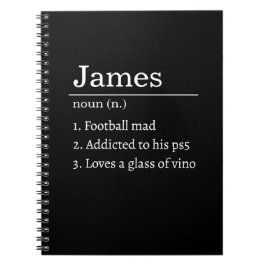 Cuaderno Personalized Funny Dictionary Definition Black 