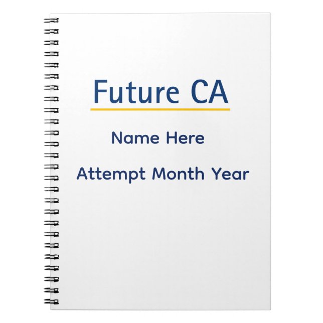 Cuaderno Personalized Future CA Notebook – Custom Name Exam (Frente)