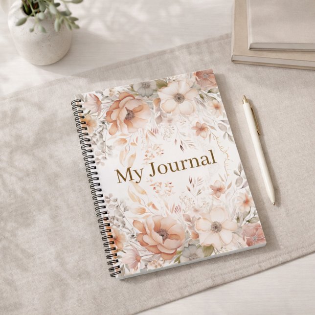 Cuaderno Personalized Gift for Her Terracotta Floral (Subido por el creador)