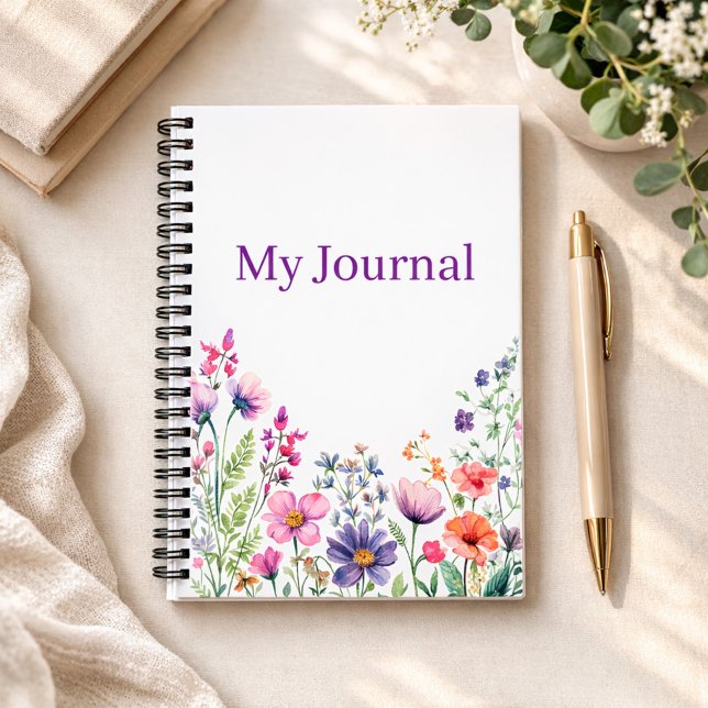 Cuaderno Personalized Gift for Her Wildflower  (Subido por el creador)