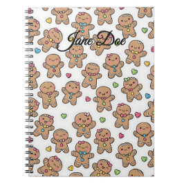 Cuaderno Personalized Gingerbread Men Christmas Notebook