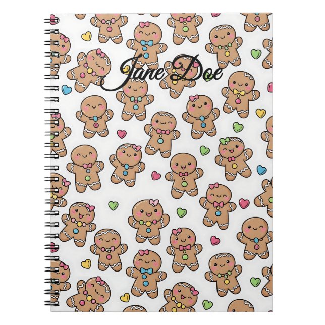 Cuaderno Personalized Gingerbread Men Christmas Notebook (Frente)