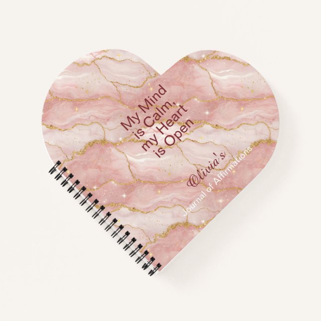 Cuaderno Personalized Glitter Positive Quotes Journal (Anverso)