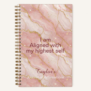 Cuaderno Personalized Glitter Positive Quotes Journal