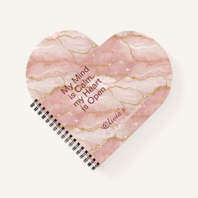 Cuaderno Personalized Glitter Positive Quotes Journal (Anverso)