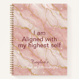 Cuaderno Personalized Glitter Positive Quotes Journal