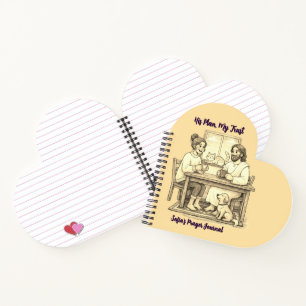 Cuaderno Personalized Gold Sepia Jesus Heart Prayer Journal