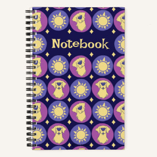 Cuaderno Personalized Golden Retriever Whimsical Sun Small 