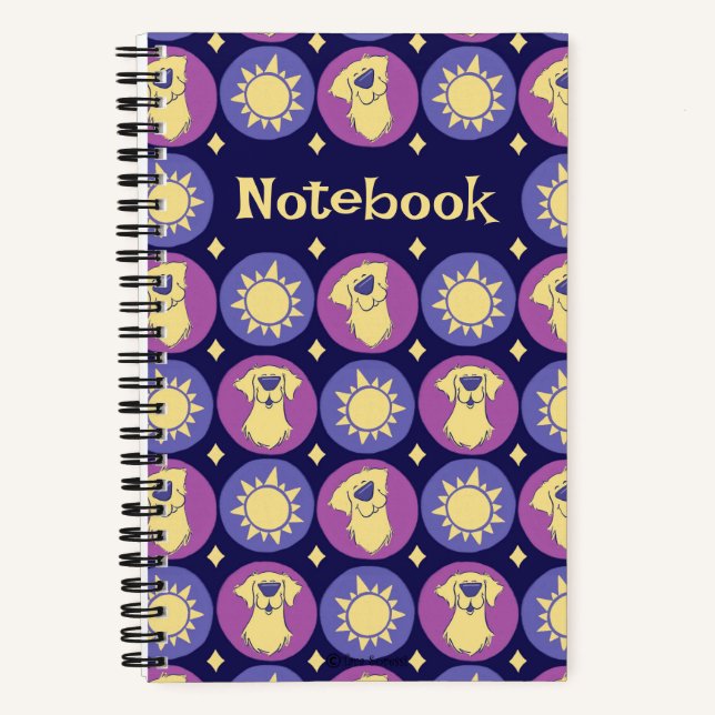 Cuaderno Personalized Golden Retriever Whimsical Sun Small  (Anverso)