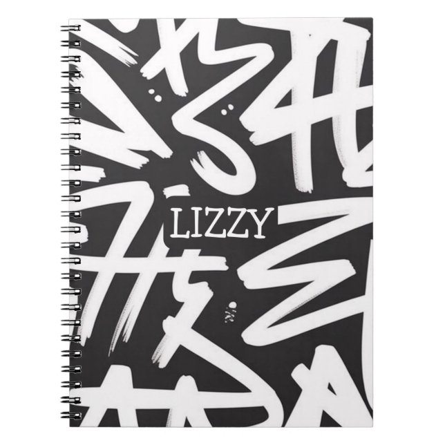 Cuaderno Personalized Graffiti Name Pattern — Custom Urban (Frente)