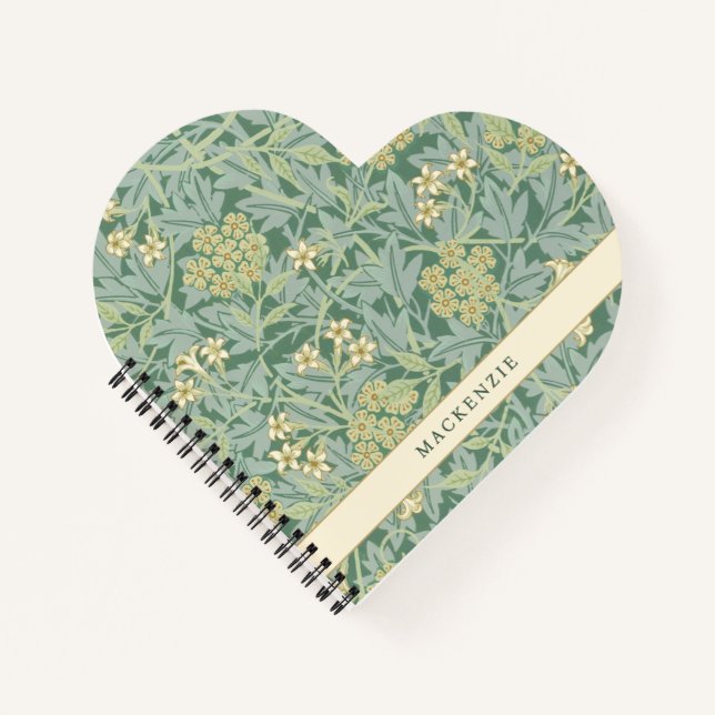 Cuaderno Personalized Green Jasmine Floral Pattern (Anverso)