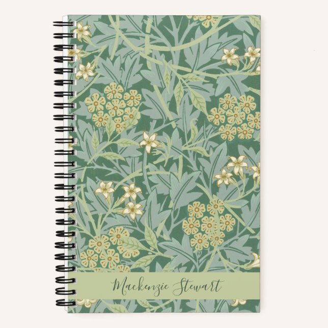 Cuaderno Personalized Green Jasmine Floral Pattern (Anverso)