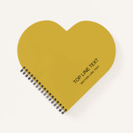 Cuaderno Personalized Heart Shaped Notebook with Custom Tex