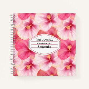 Cuaderno Personalized Hibiscus Floral Journal