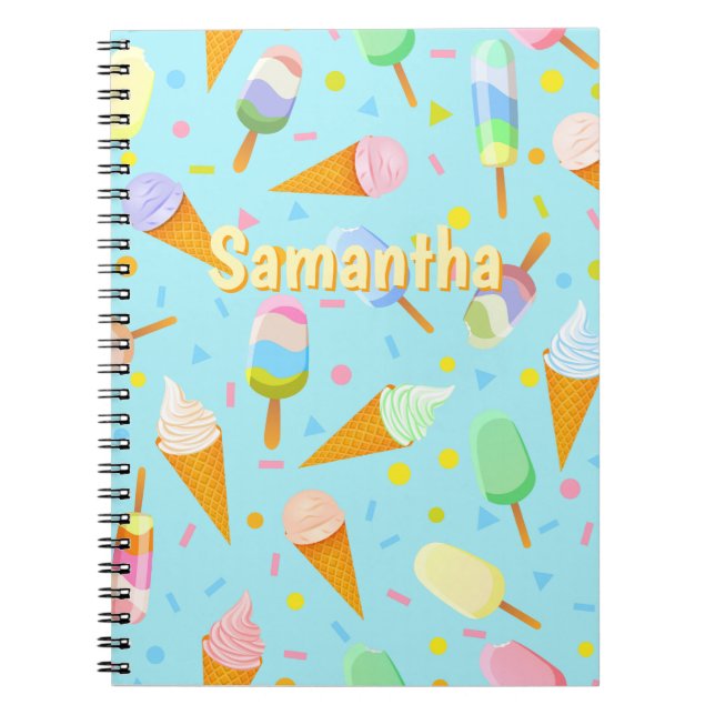 Cuaderno Personalized Ice Cream Notebook | Sweet Summer (Frente)