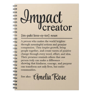 Cuaderno Personalized Impact Creator Definition