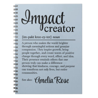 Cuaderno Personalized Impact Creator Definition Thank You