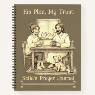 Cuaderno Personalized Jesus Sepia Luxury Journal