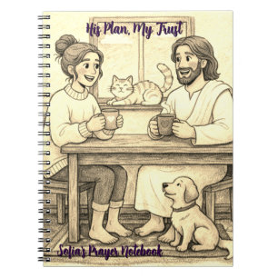 Cuaderno Personalized Jesus With Us Sepia Faith Notebook 