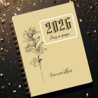 Cuaderno Personalized Journal With Name,Engrave birthflower