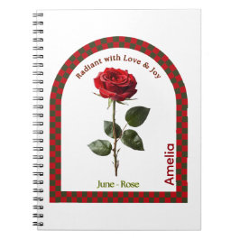 Cuaderno Personalized June Birth Month Flower Notebook