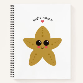 Cuaderno Personalized Kawaii Starfish Kids Cute Ocean