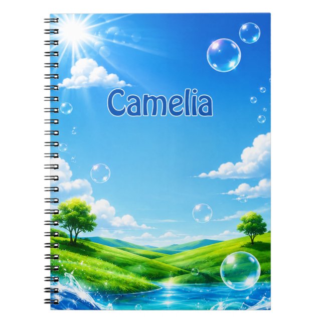 Cuaderno Personalized Kids Frutiger Aero Name Notebook (Frente)