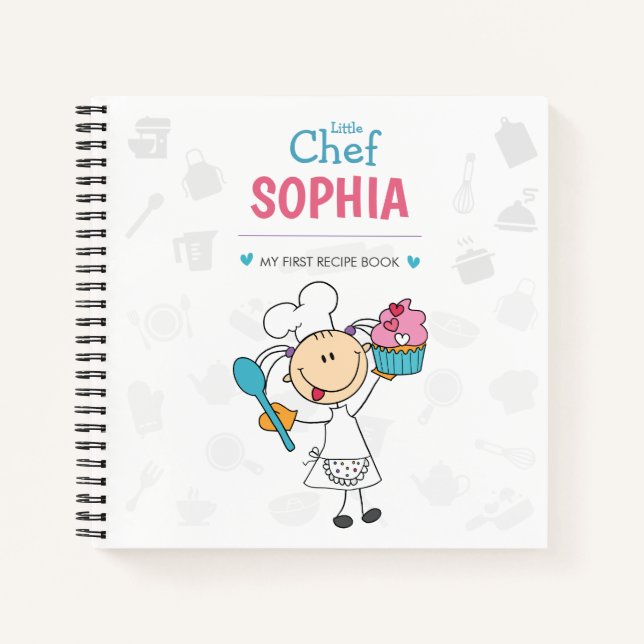 Cuaderno Personalized Kids Recipe Notebook – Little Chef (Anverso)