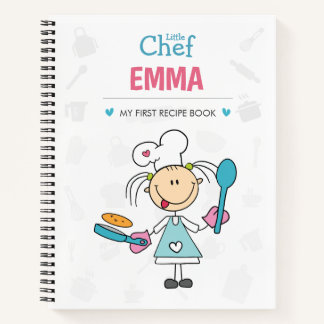 Cuaderno Personalized Kids Recipe Notebook – Little Chef