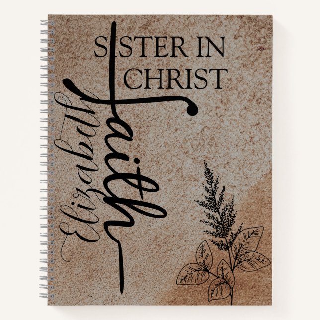 Cuaderno Personalized Leather Christian Journal for Her,  (Anverso)
