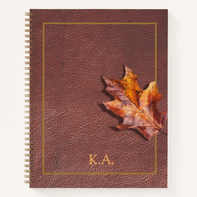 Cuaderno Personalized Leather Look Journal Gift for Writers (Anverso)